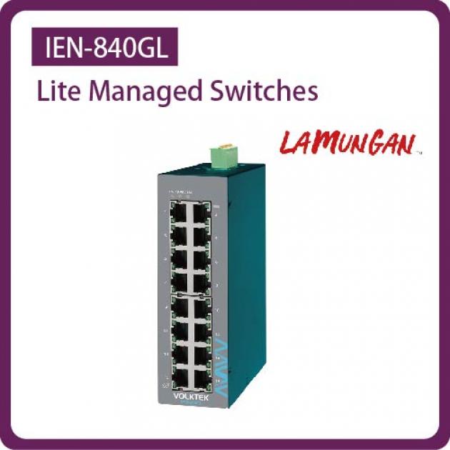 IEN-840GL / LITE MANAGED GIGABIT INDUSTRIAL SWITCH 16×10/100/1000 RJ45 1