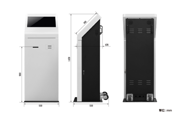 21.5吋 落地型自動報到出票機 2