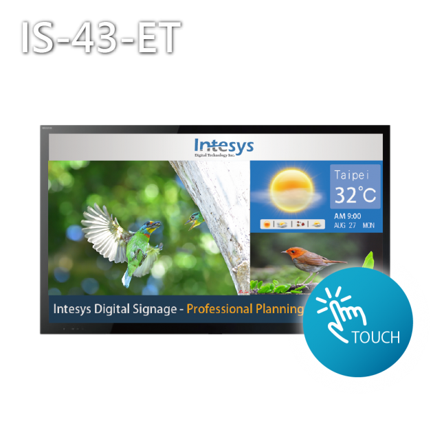 【壁掛式、電容觸控】43吋-智慧數位看板/廣告機(CMS連網型) 1