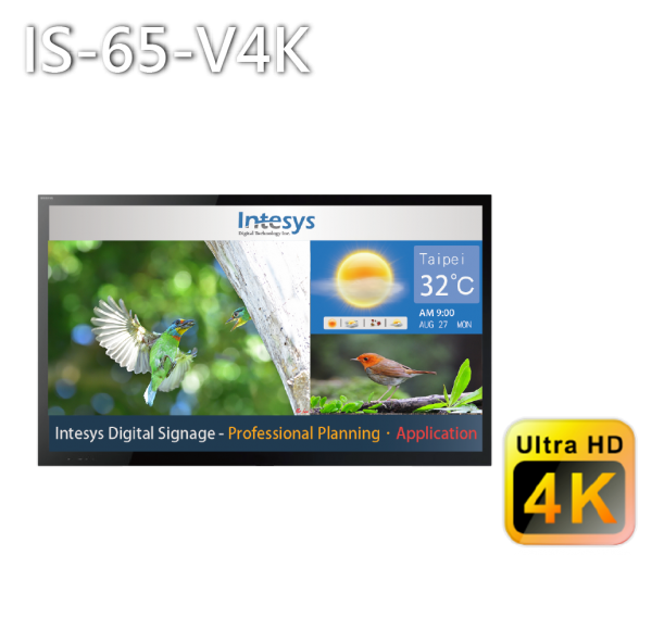 【壁掛式】 65吋-4K 智慧數位看板/廣告機(CMS連網型)